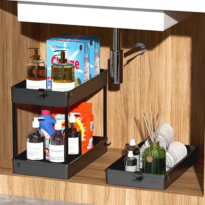 SPACEKEEPER Rolling Storage Cart 3 Tier Bathroom Cart Organizers - Image 3