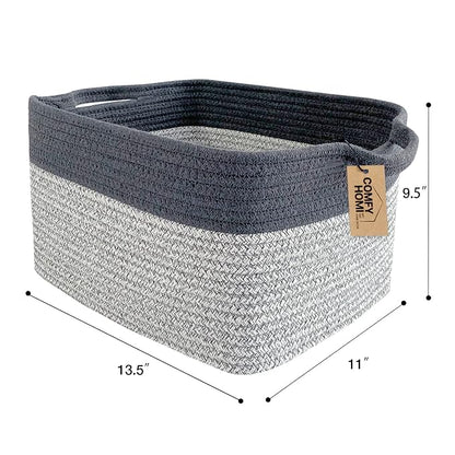 COMFY-HOMI Cotton Rope Woven Basket - Image 5