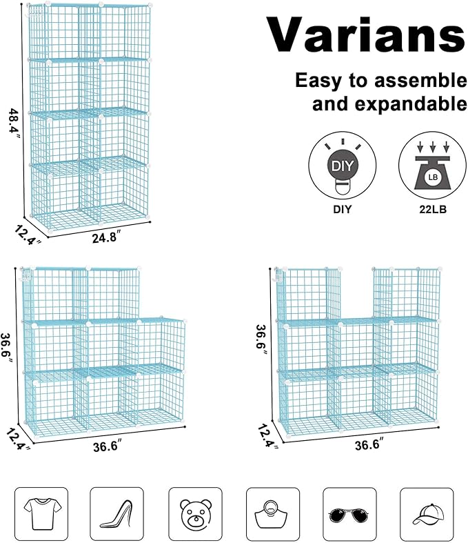 C&AHOME Wire Cube Storage, 8 - Image 3