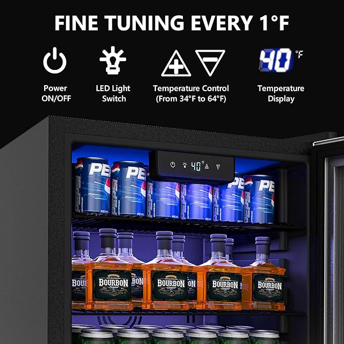Beverage Refrigerator and Cooler, 126 Can Mini fridge - Image 2