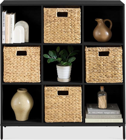 Best Choice Products 9-Cube Bookshelf, 3-Tier Wood Storage Bookcase W/Legs by Unknown