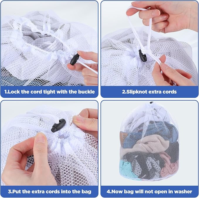 20 Pack Mesh Laundry Bags Bulk - Image 3