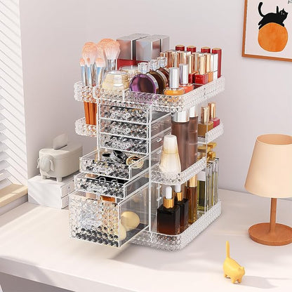 360 Rotating Makeup Organizer for Vanity, Large Skin Care Organizer - Image 9