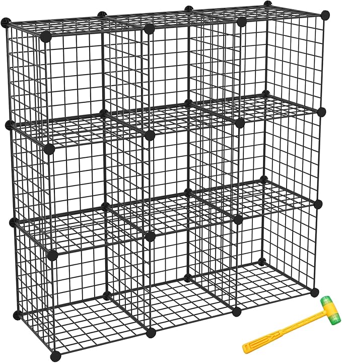 TUMUCUTE Wire Cube Storage Organizer, Metal Storage Shelves Bookshelf, by Worththetrustofeverycusto