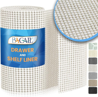 BAGAIL Non-Adhesive Shelf Liner, Thick Strong Grip Drawer Liners by BAGAILBASICS