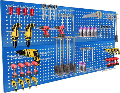 Metal Pegboard Panels 24" x 12" 4 Pack Heavy Duty Steel Pegboard Wall Organizer - Image 2