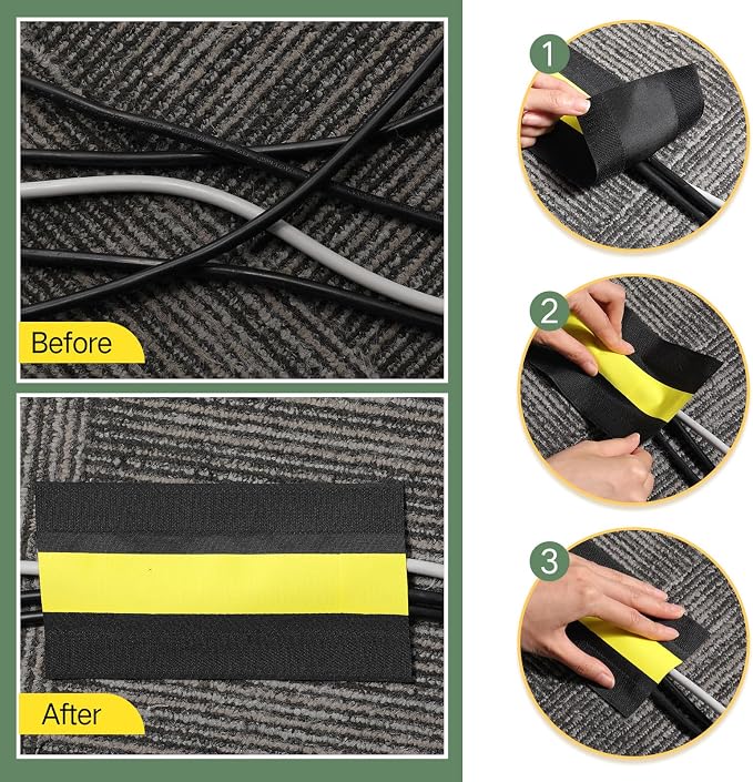 WILLBOND Carpet Cord Cover Cable Protector Floor Cover Cable Protector - Image 5