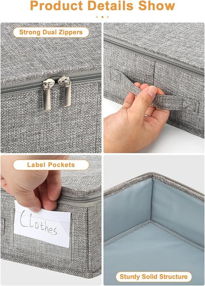 punemi Low Profile Under Bed Storage, 4 Inch Height Underbed Storage Containers - Image 6