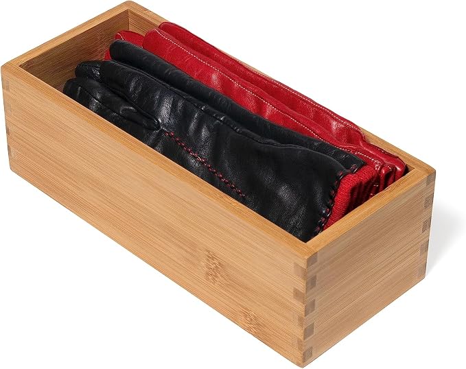 Lipper International Bamboo Wood Utensil Holder Storage Box - Image 10