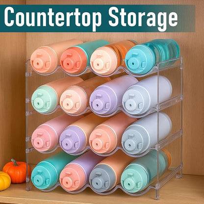 Water Bottle Organizer Stackable 4 Tier Rack - Image 4