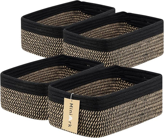 Small Storage Baskets for Organizing | Closet Organizer Bins | Shelf Toy Basket by MiniArkStorageBasketsHome