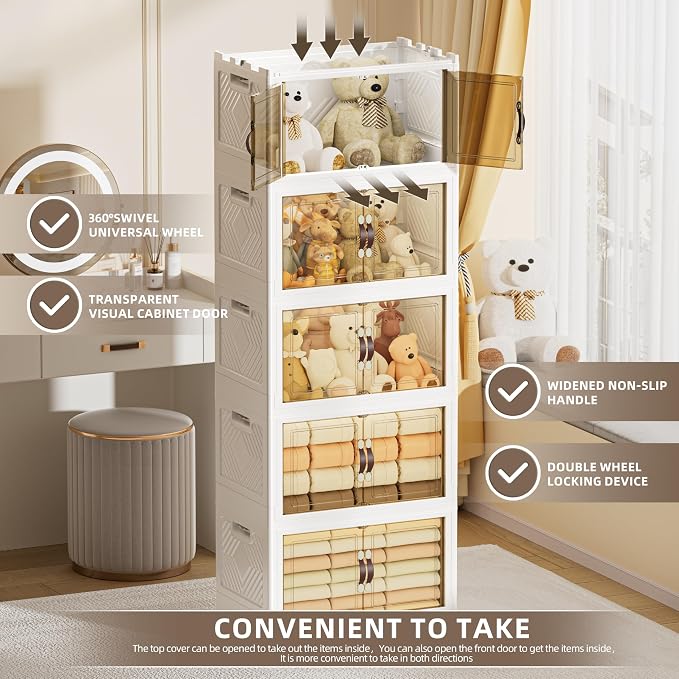332 QT / 83 Gal Extra Wide Foldable Plastic Cabinet - Image 6