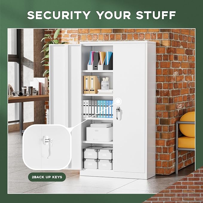 Greenvelly Metal Garage Storage Cabinet - Image 7