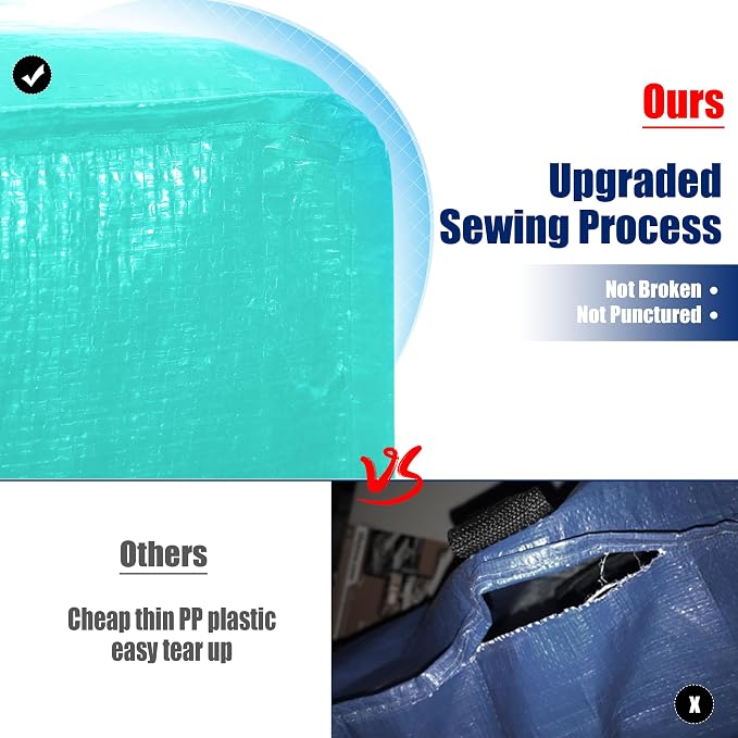 Cosy Family 8 Pack Heavy Duty Extra Large Moving Bags - Image 3