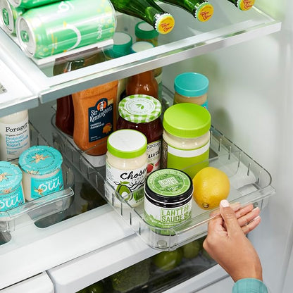 YouCopia RollOut Fridge Caddy BPA-Free Clear Rolling Refrigerator Organizer Bin - Image 5
