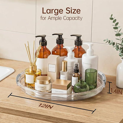 LAMU 12 Inch Lazy Susan Turntable, 360° Rotating Organizer Storage - Image 2