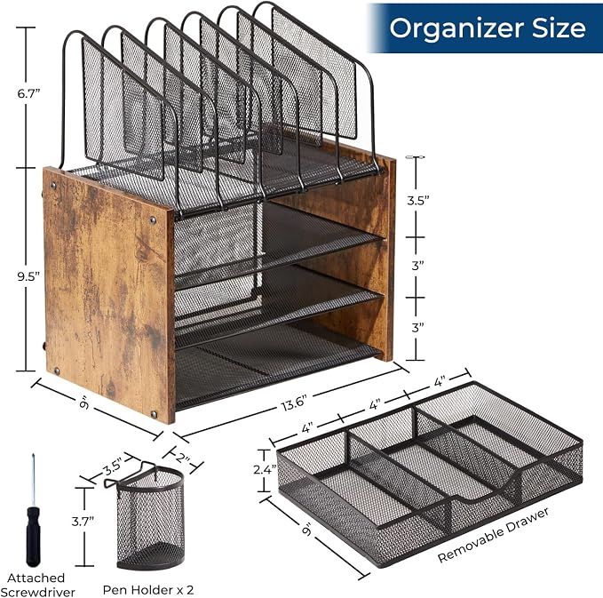 Y YOMA Mesh Desk Organizer - Image 3