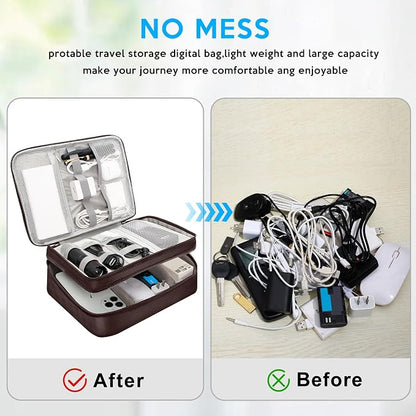 CILLA Electronic Organizer Travel Case, Travel Cord Organizer Case Portable - Image 4