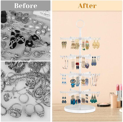 MODOWEY Rotating Earring Holder Organizer Tree Adjustable Display - Image 5