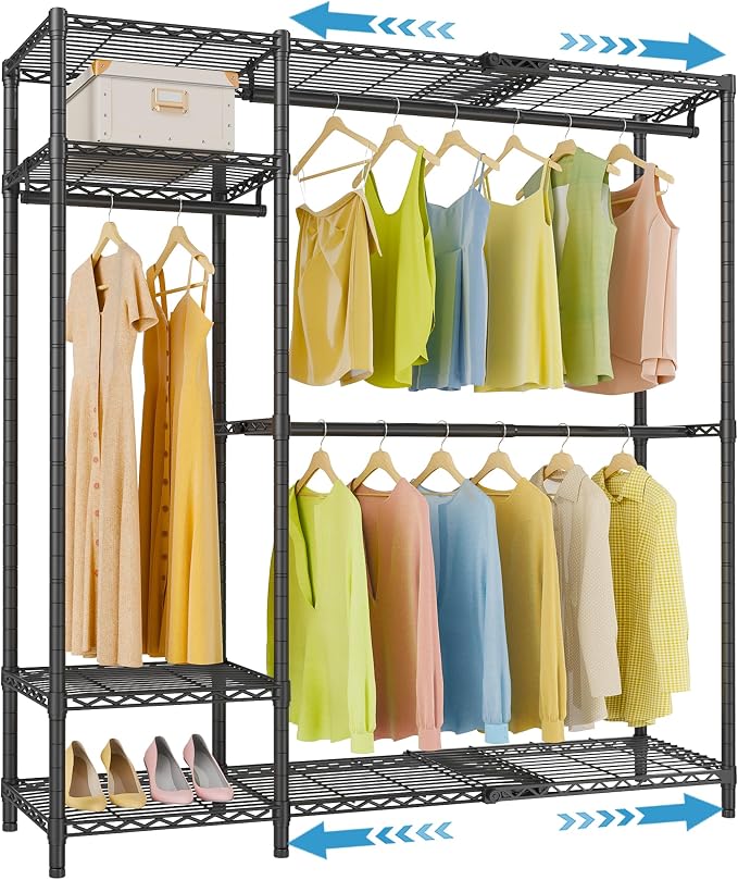 VIPEK X20 Expandable Metal Clothing Rack Adjustable from 3'3" to 4'8" Heavy by VIPEK