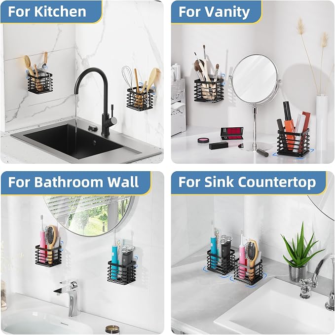KEGII Set of 2 Wall Mount Toothbrush Holders - Image 4