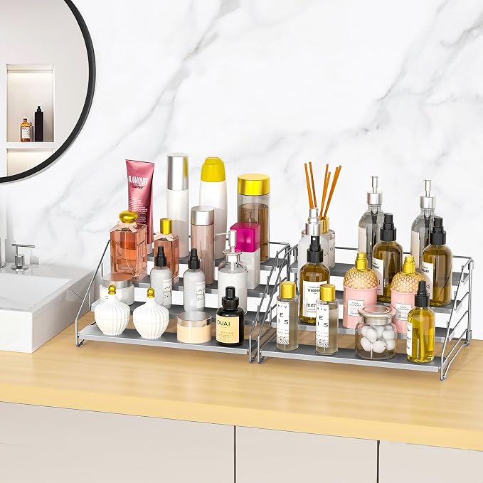 4 Tier Spice Rack Organizer for Cabinet, Spice Rack Organizer, Depth Adjustable - Image 8