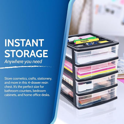 Gracious Living 4-Drawer Desktop and Countertop Storage Organizer Drawer Set - Image 5