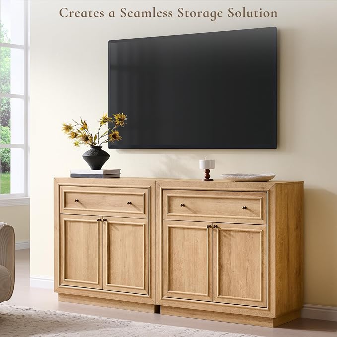 ACCOHOHO Modern Farmhouse Buffet Cabinet, Modular Storage Cabinet - Image 7