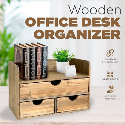 Besti Wooden Office Desk Organizer - Image 4