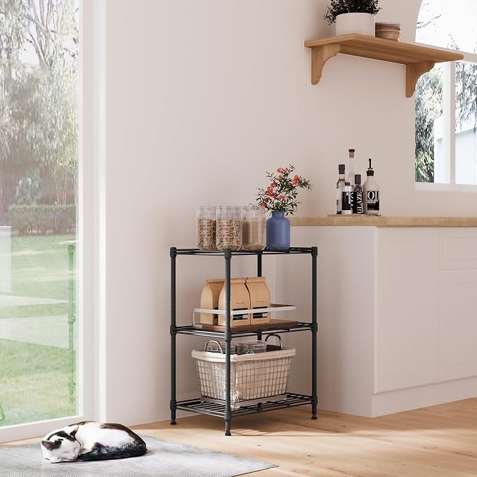 IZEUK 3 Tier Shelf, Heavy Duty Steel Wire Shelving Unit - Image 5