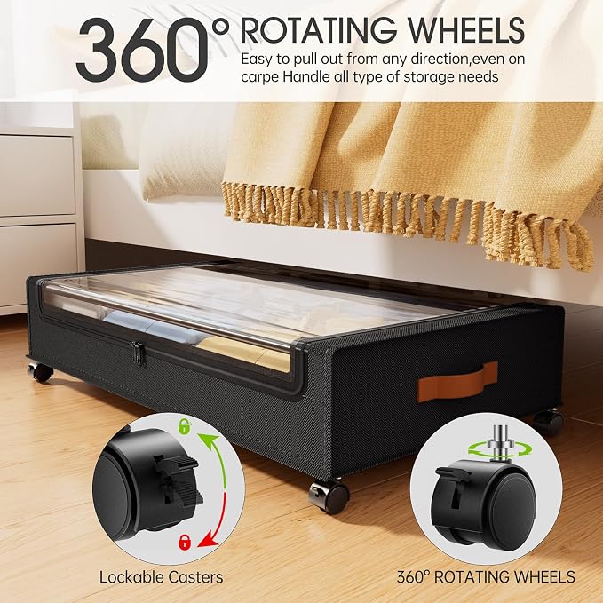 Yecaye 4 Pack Under Bed Storage - Image 4