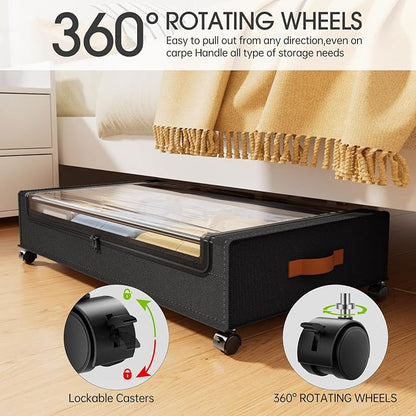 Yecaye 4 Pack Under Bed Storage - Image 4