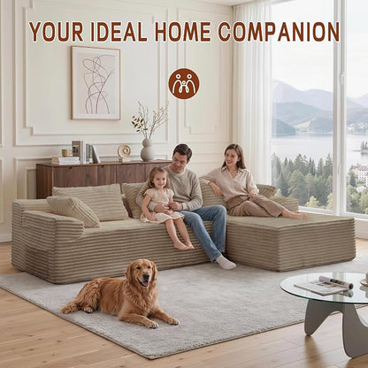 Korser 108" L-Shaped Modular Sectional Sofa - Image 5