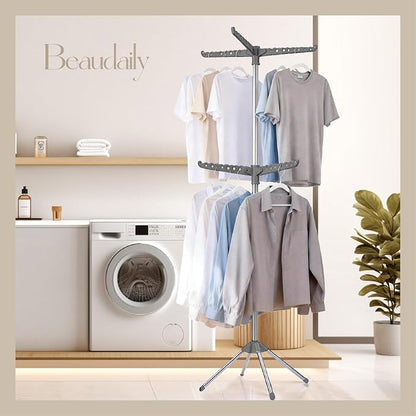 Beaudaily Clothes Drying Rack, Foldable 74.8-Inch Laundry Drying Rack, Indoor 2 - Image 2