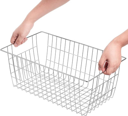 Freezer Wire Storage Baskets, Farmhouse Organizer Storage Bins Large Organizer - Image 7
