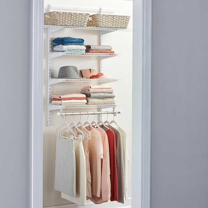 Rubbermaid Configurations Deluxe Custom Closet Kit 3-6 Ft. Adjustable Metal - Image 4