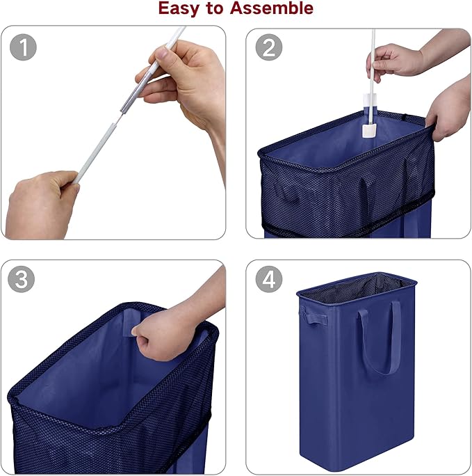 efluky Slim Laundry Basket, Narrow Laundry Hamper - Image 6