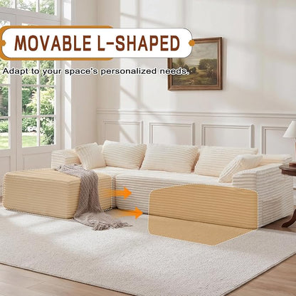 Korser 108" L-Shaped Modular Sectional Sofa - Image 7