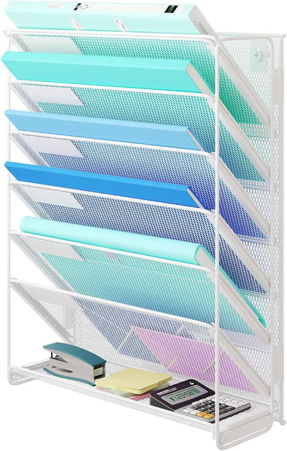 Kuntine.B Wall File Organizer Hanging Magazine Holder by KuntineB