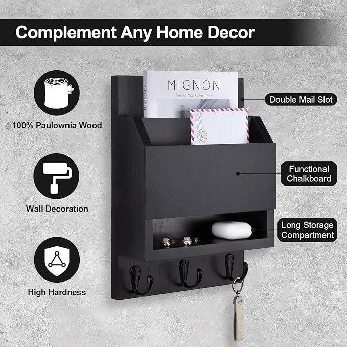Key and Mail Holder for Wall, Key Holder - Image 3