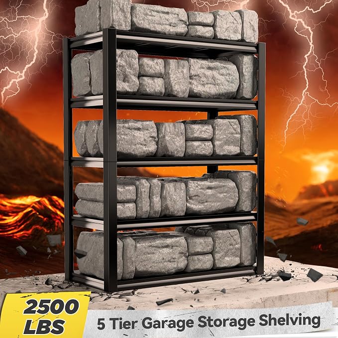 REIBII Garage Shelving Heavy Duty Storage Shelves, Extra Large Adjustable - Image 4