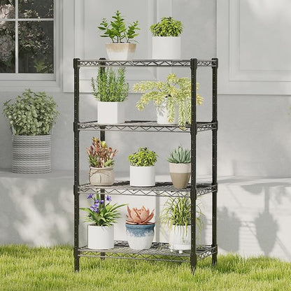 DUMOS 4-Tier Metal Wire Storage Shelves, Adjustable Standing Storage Rack Shelf - Image 2