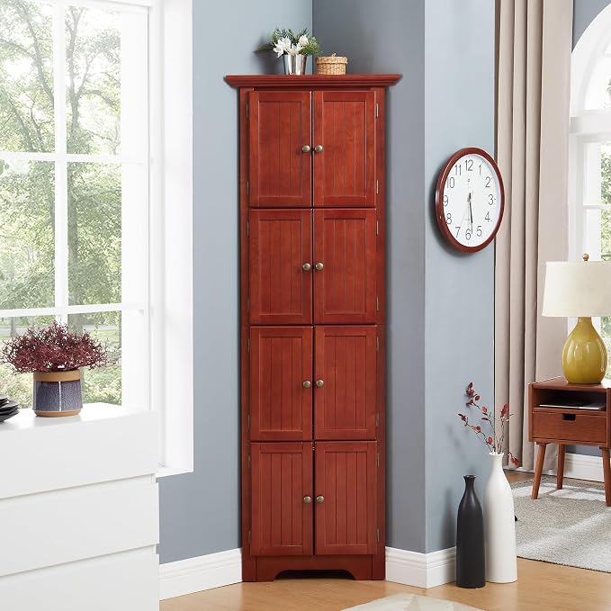 72" H Farmhouse Corner Storage Cabinet - Image 7