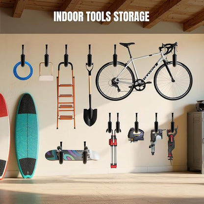 4 Pack Kayak Wall Mount Rack, Heavy Duty 120 LBS Garage Storage Hooks, 15 Inch - Image 3
