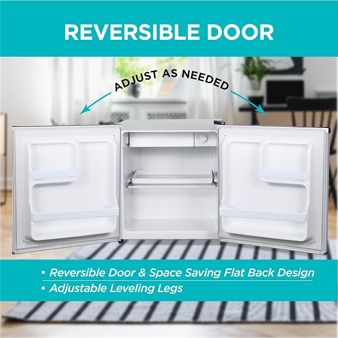 BLACK+DECKER 1.7 Cu. Ft. Compact Refrigerator, ENERGY STAR Certified, Single - Image 6
