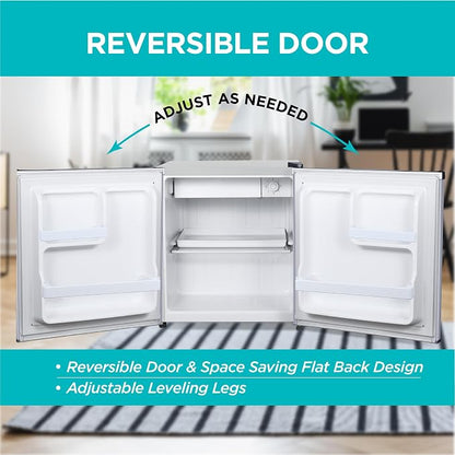 BLACK+DECKER 1.7 Cu. Ft. Compact Refrigerator, ENERGY STAR Certified, Single - Image 6