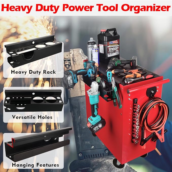 MUTUACTOR Power Tool Organizer, Heavy Duty Drill Driver Angle Grinder Holder - Image 2
