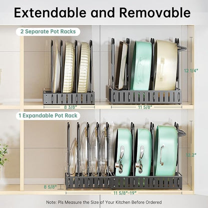 ORDORA Pots and Pans Organizer under Cabinet, 8 Tier Pot Organizers Rack - Image 4