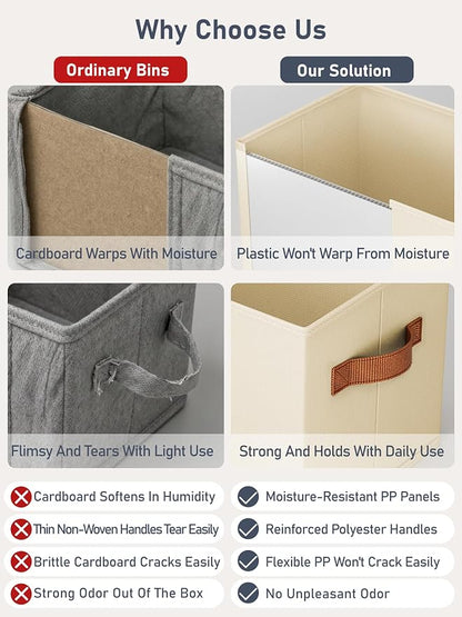 6 Pack Large Closet Storage Baskets Bins - Image 4