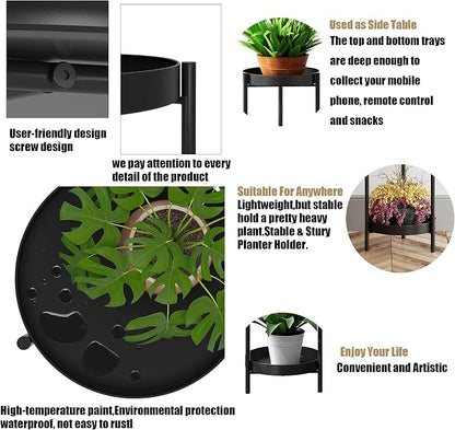 2 Tier Metal Flower Plants Holder, - Image 5